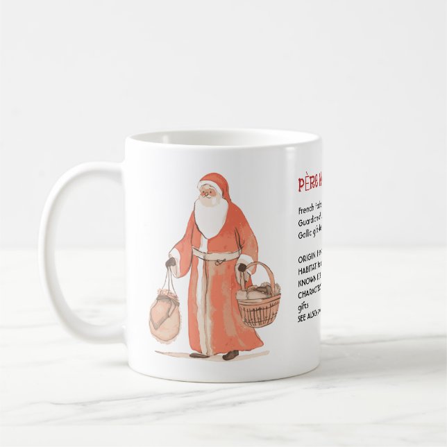 Mug Père Noël Français Dictionnaire de Noël (Gauche)