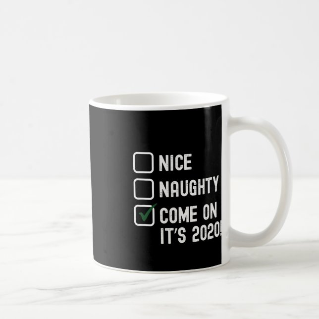 Mug Père Noël Good Bad Naughty Nice Christmas Funny -  (Droite)