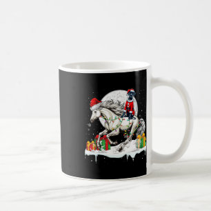 Mug Père Noël Great Dane Riding Cheval Noël Propriétai