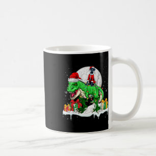 Mug Père Noël Great Dane Riding T-rex Propriétaire de