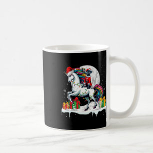 Mug Père Noël Great Dane Riding Unicorn Propriétaire d