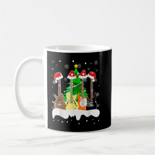 Mug Père Noël Guitare Neige Arbre de Noël Pour Amateur