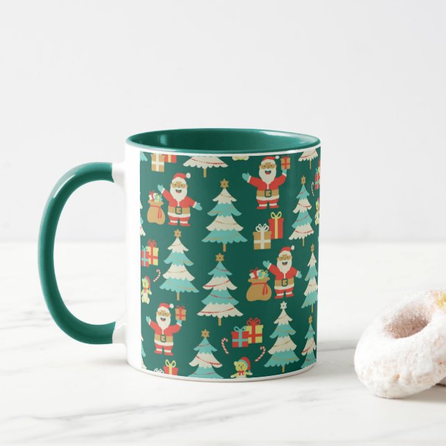 Mug Père Noël ici Musique de Noël (Avec donut)