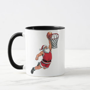 Mug Père Noël jouant au basket-ball Amoureux du sport