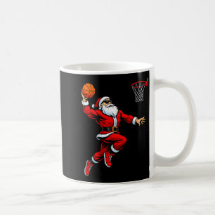Mug Père Noël jouant au basket-ball Xmas Noël drôle Ba