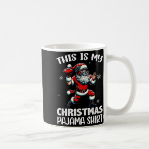 Mug Père Noël jouant au football américain, c'est mon