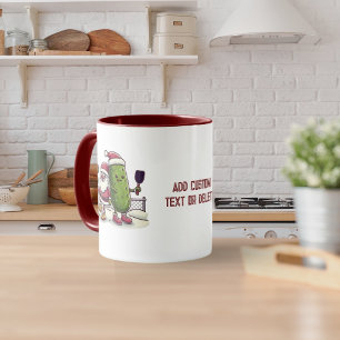 Mug Père Noël Jouer Pickleball Sports Lover Court Cade