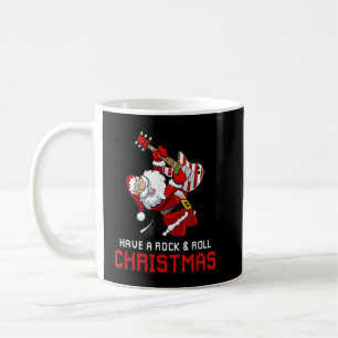 Mug Père Noël Joueur de Guitare Avoir un Noël Rock And