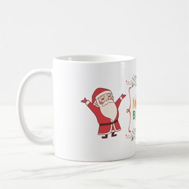 Mug Père Noël Joyeux et Lumineux (Gauche)