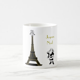 Mug Père Noël Joyeux Noel Tour Eiffel Paris Noël