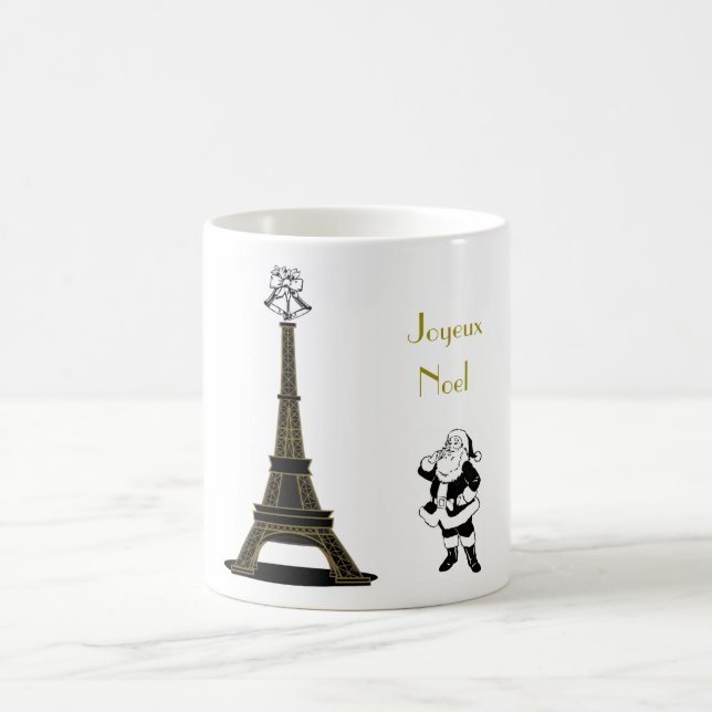 Mug Père Noël Joyeux Noel Tour Eiffel Paris Noël (Centre)