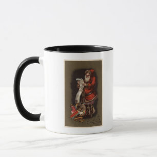 Mug Père Noël lisant sa bonne liste d'enfants