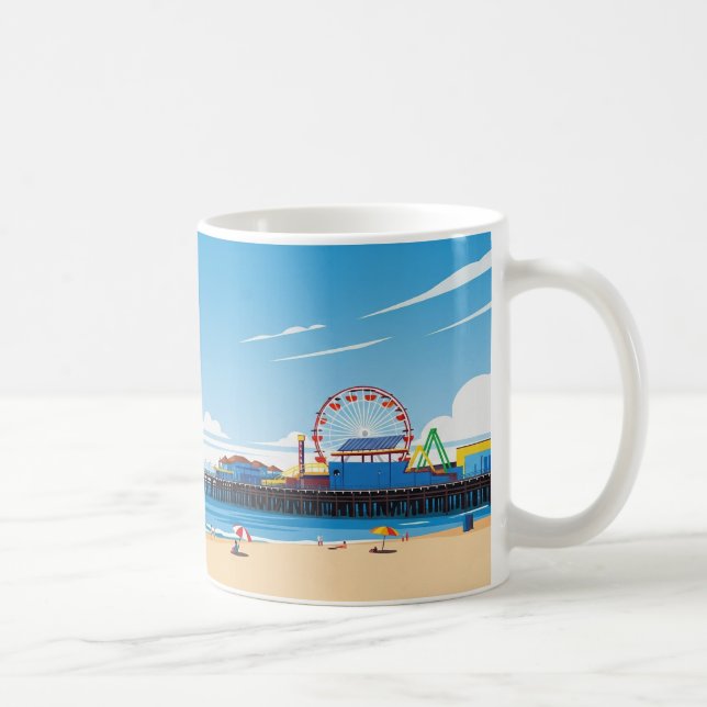 Mug Père Noël Monica Pier Californie Los Angeles (Droite)