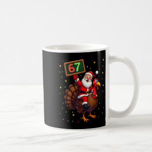 Mug Père Noël montant la dinde prise numéro 67 Noël &a