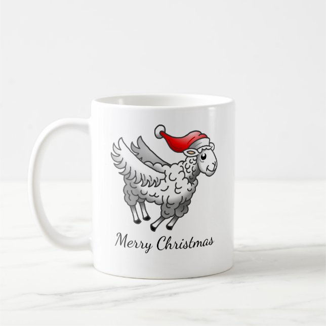 Mug Père Noël Mouton de Noël Volant (Gauche)