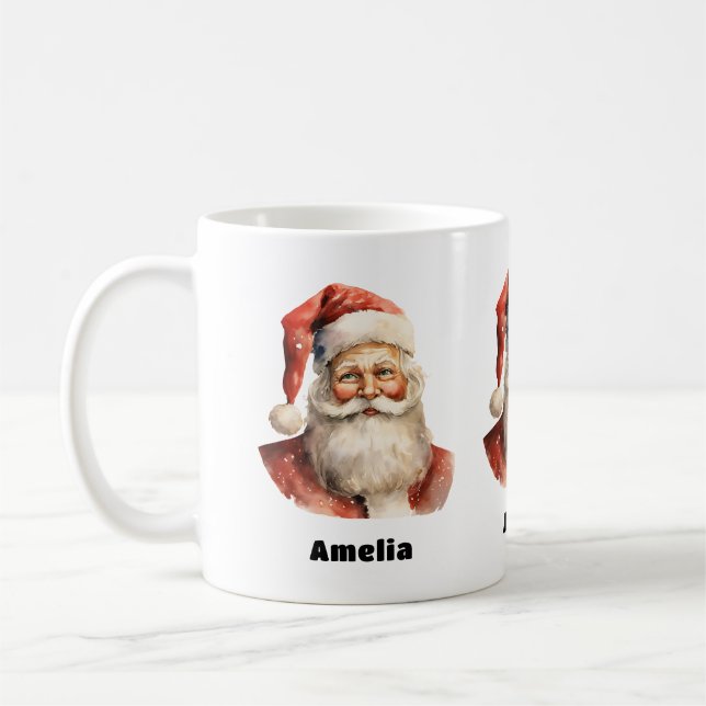 Mug Père Noël Noël rétro de Noël (Gauche)