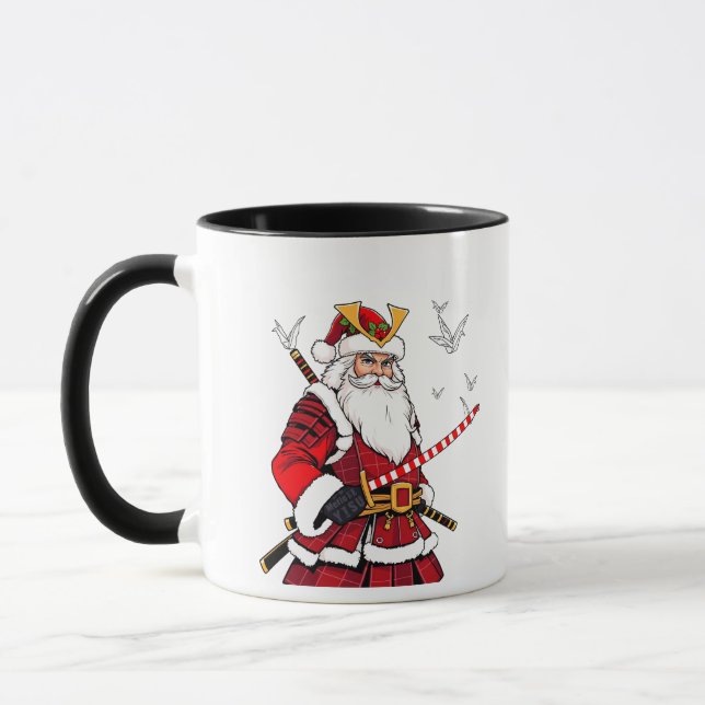 Mug Père Noël Noël Santa Claus japonais Art Samurai (Gauche)