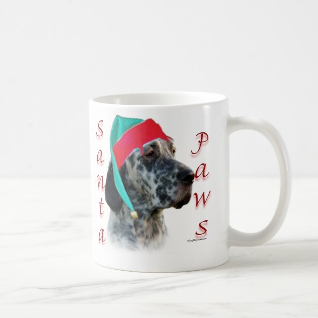 Mug Père Noël Paws, Setter anglais (Droite)