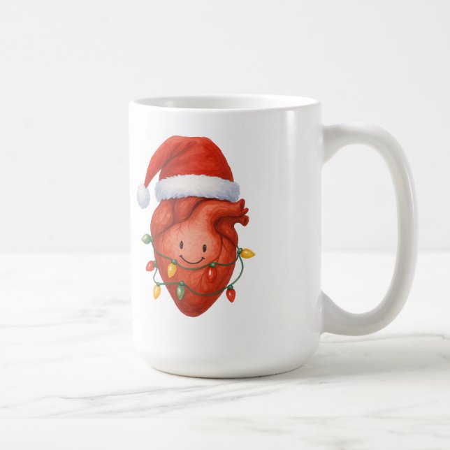Mug Père Noël personnalisé EKG Tech (Droite)