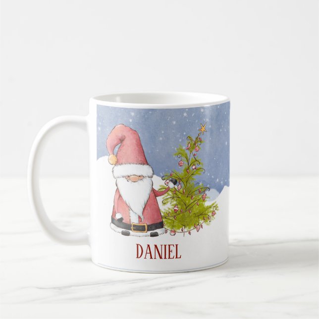 Mug Père Noël personnalisé Noël (Gauche)