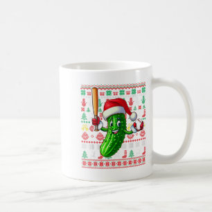 Mug Père Noël Pickle Jouant au Baseball Xmas Joueur Ve