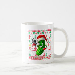 Mug Père Noël Pickle Jouant au Football Xmas Joueur Ve