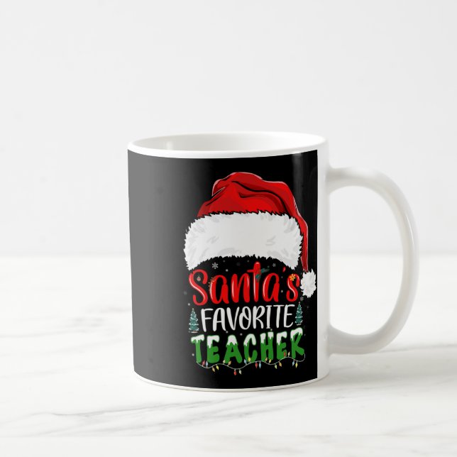 Mug Père Noël Professeur Favori Enseignant Fun Noël En (Droite)