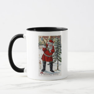 Mug Père Noël réduisant l'arbre de Noël