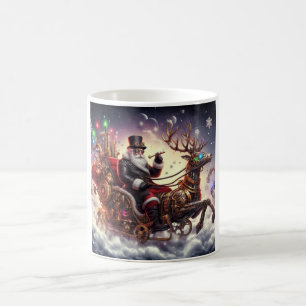 Mug Père Noël/Reindeer steampunk Noël/hiver