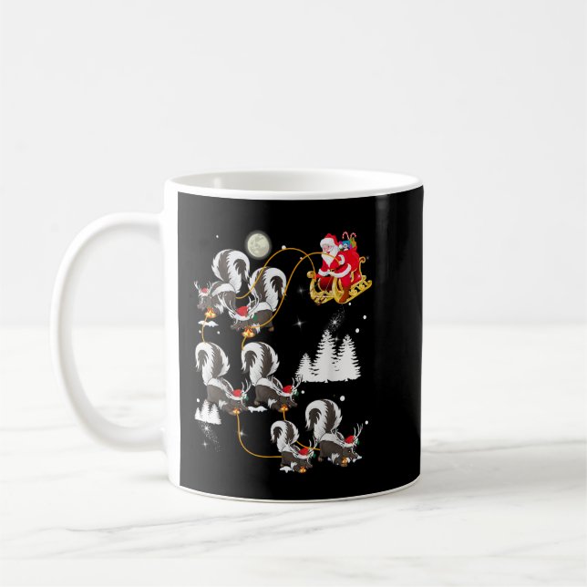 Mug Père Noël Riding Skunk Christmas (Gauche)