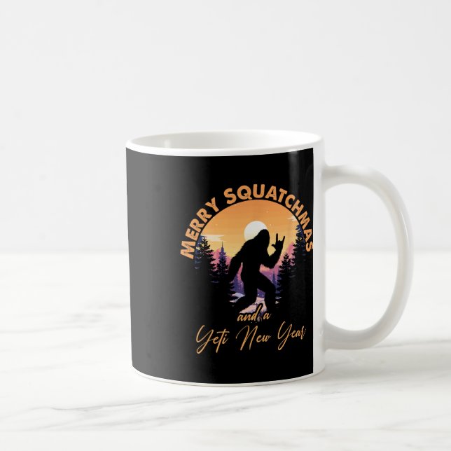 Mug Père Noël Sasquatch Yéti Joyeux Squatchmas Bigfoot (Droite)