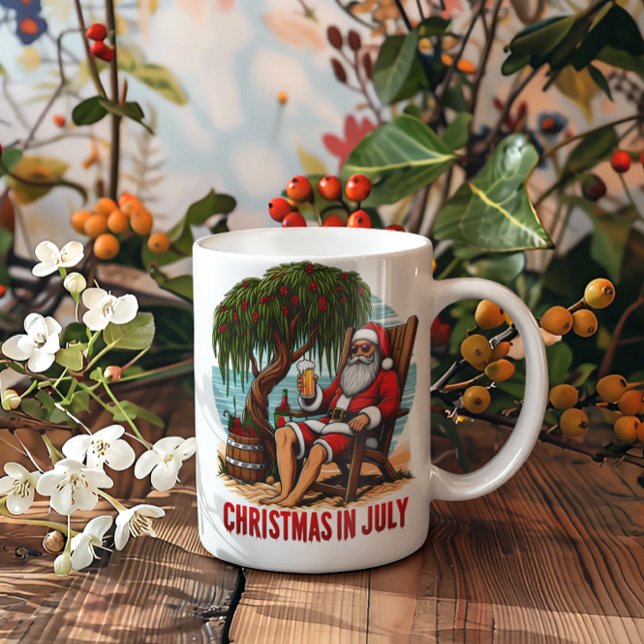 Mug Père Noël se détend sur une chaise, (Créateur téléchargé)