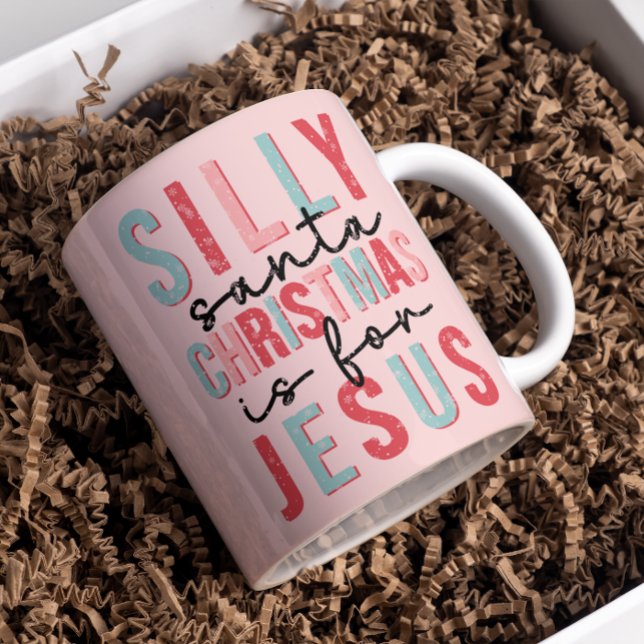 Mug Père Noël Silencieux Noël est pour Jésus mignon ro (Créateur téléchargé)