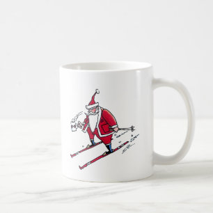 Mug Père Noël Ski à gauche