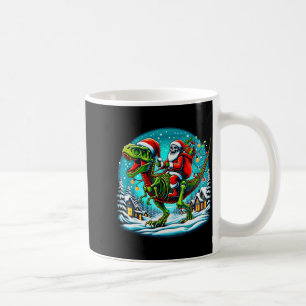 Mug Père Noël squelette à cheval sur T Rex dinosaure N