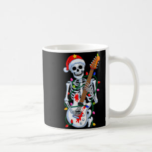 Mug Père Noël squelette rocker de Noël Rock Main Xmas