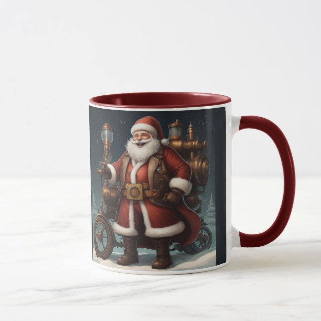 Mug Père Noël Steampunk Sleigh (Droite)