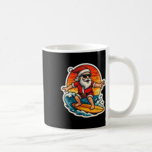 Mug Père Noël Surfant Professeur de Surf Surfeur Joyeu
