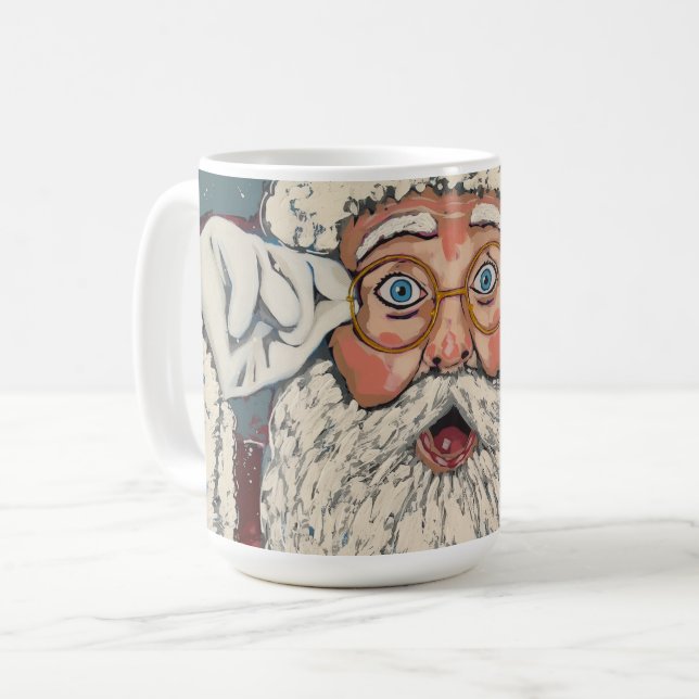 Mug Père Noël Surpris (Devant gauche)