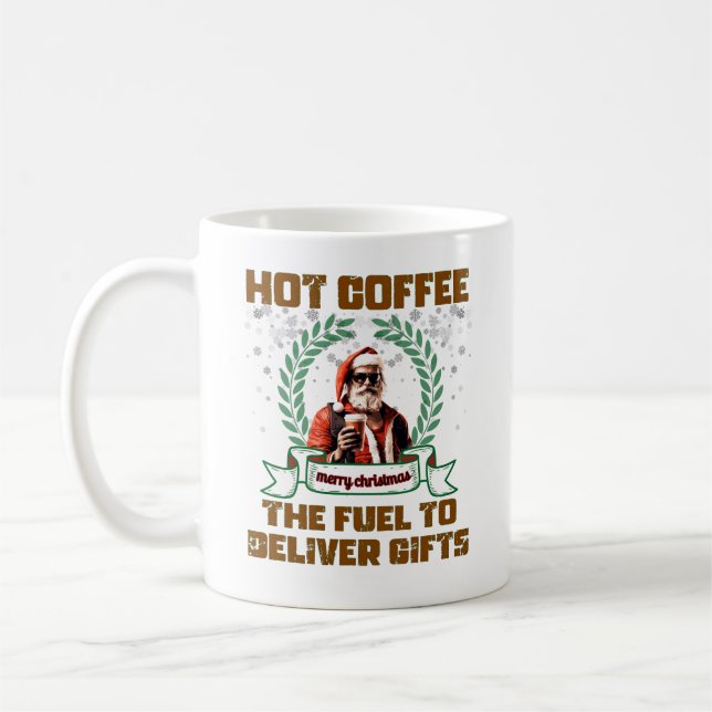 Mug Père Noël Trucker Café Livraison Fête Noël Ro (Gauche)