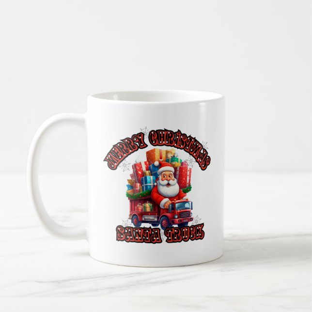 Mug Père Noël Trucker Kids Christmas Festive Holiday M (Gauche)