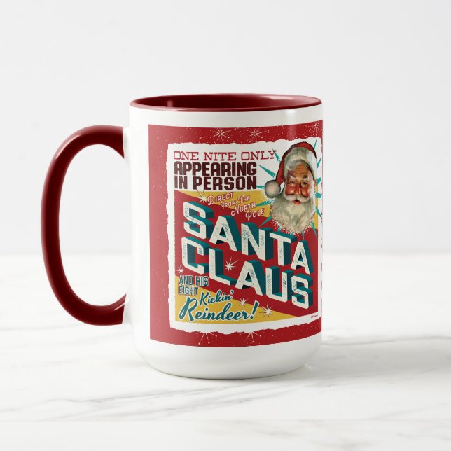 Mug Père Noël ! Une Seule Nuit ! Conception rétrospect (Gauche)