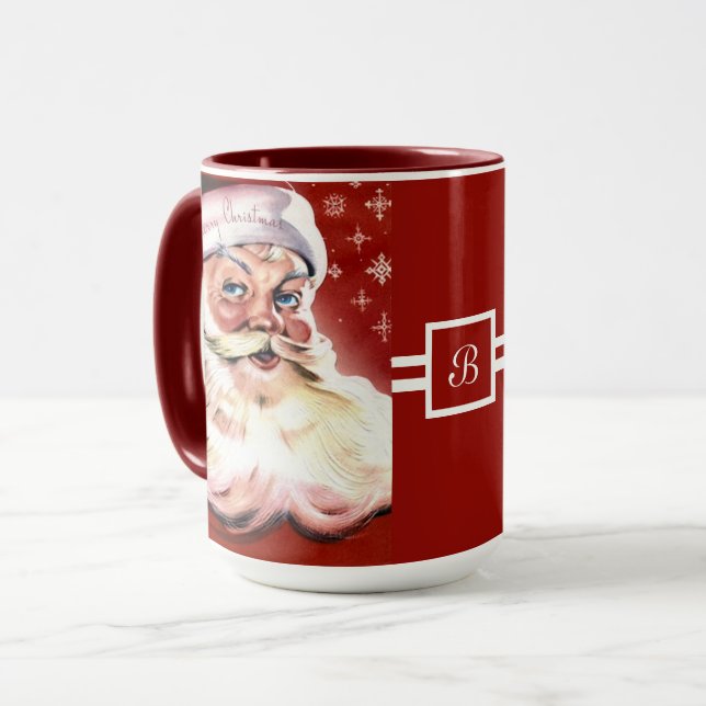 Mug Père Noël vintage (Devant gauche)