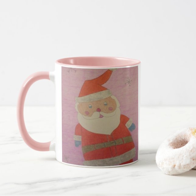 Mug Père Noël vintage (Avec donut)