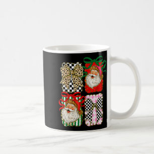 Mug Père Noël vintage Coquette Léopard Nœud Prépa Noël