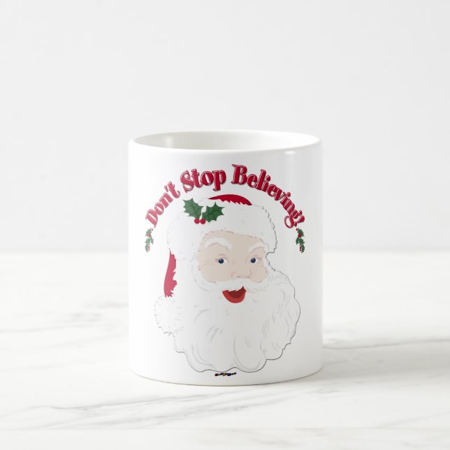 Mug Père Noël vintage n'arrête pas de croire ! (Centre)