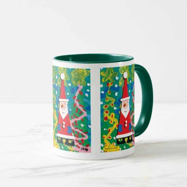 Mug Père Noël Winter Wonderland - Kids Art pour CHOC (Devant droit)