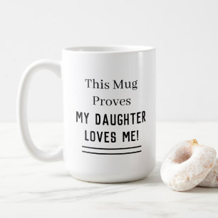 Mug Père Papa Amour Fille Cadeau Citation Mémorable