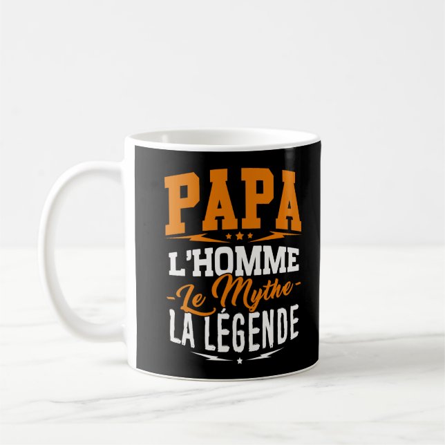Mug Père - Papa, l'Homme, le Mythe, la Légende (Gauche)