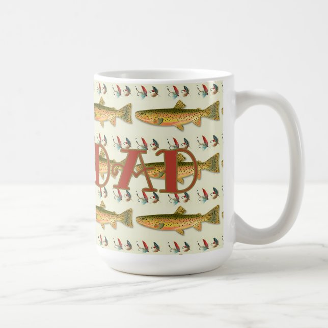 Mug Père pêcheur motif truite (Droite)